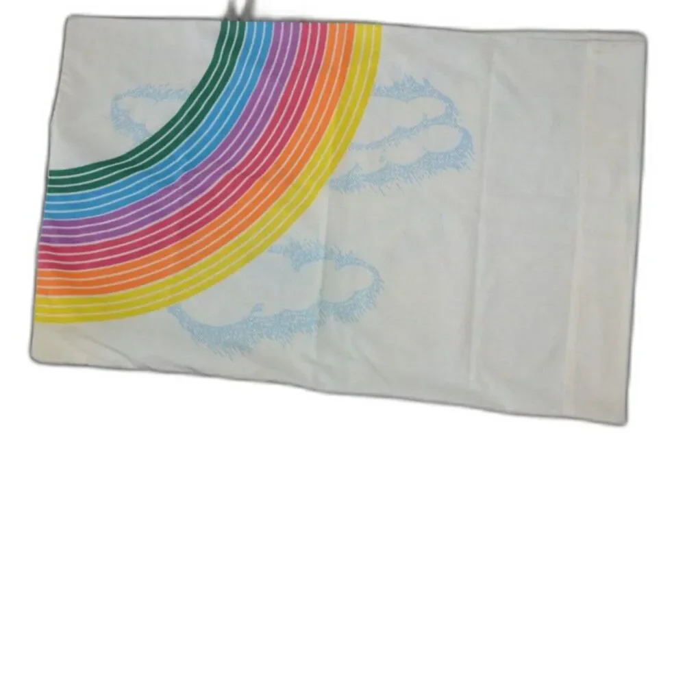 80s Pacific Canadian Sunset Rainbow & Clouds LGBTQ Vintage Full Double sheet set